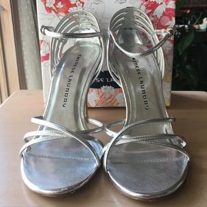 CHINESE LAUNDRY SILVER HEELS  SIZE 7M